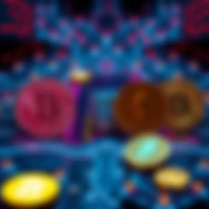Quantum Computing vs Cryptocurrency A visual comparison of quantum computing and cryptocurrency, showcasing quantum circuits alongside cryptocurrency symbols like Bitcoin and Ethereum.
