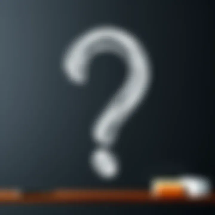 A large question mark drawn on a chalkboard, symbolizing curiosity and inquiry about meaning in daily life.