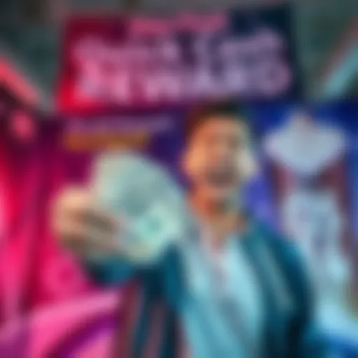 A person excitedly holding cash with a backdrop of a promotional banner for a quick $25 reward after a small deposit.