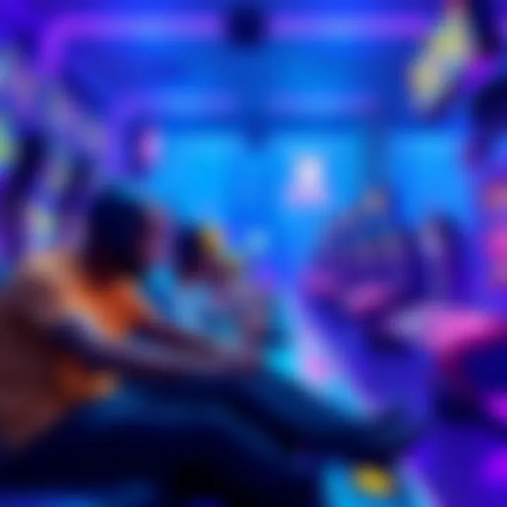 Players competing in a race to reach 50 wins for rewards in a vibrant game environment