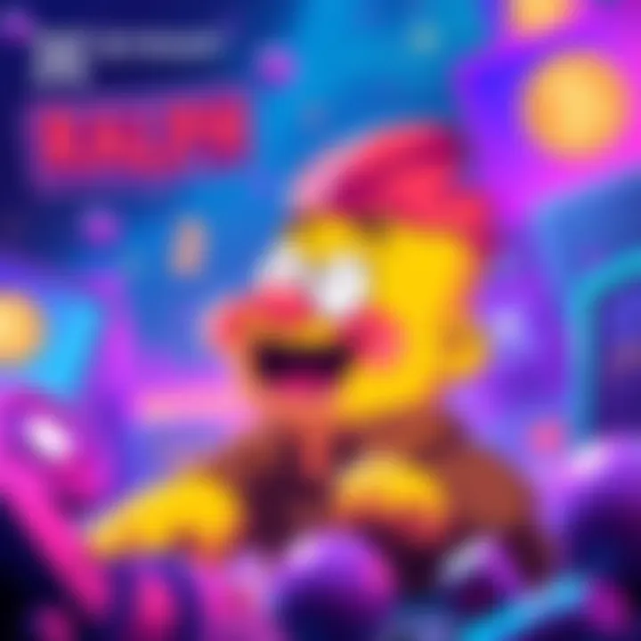 An announcement graphic for the Ralph Wiggum (RALPH) coin listing on BitMart, featuring vibrant colors and crypto-themed elements.