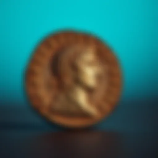 A close-up of a rare left-facing Philip dupondius coin showing unique features and historical details.