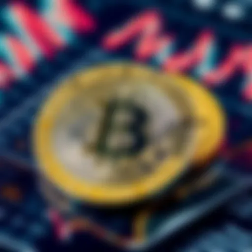 A close-up of a physical bitcoin made of .999 silver and gold on a display, showcasing its shiny surface and detailed design.