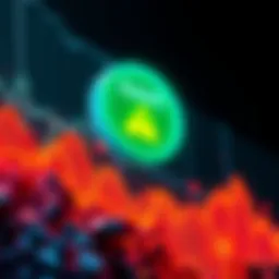 Graph showing a steep increase in Rave DAO token value with warning signs