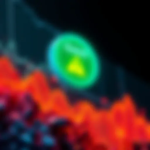 Graph showing a steep increase in Rave DAO token value with warning signs