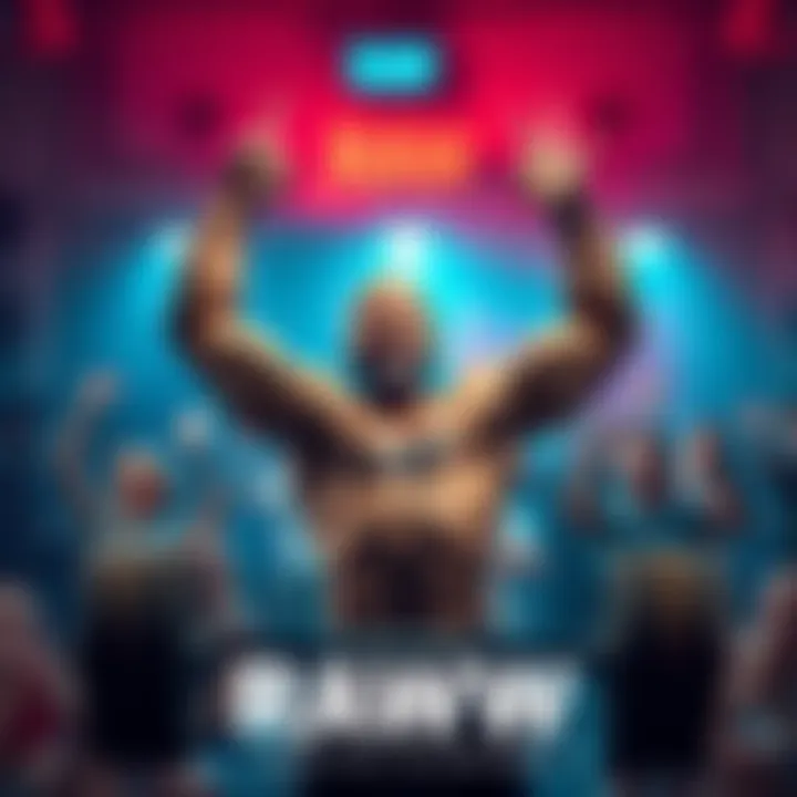 RAWW Lifestyle Representation A strong man lifting weights with a supportive community cheering him on, symbolizing strength and masculinity.