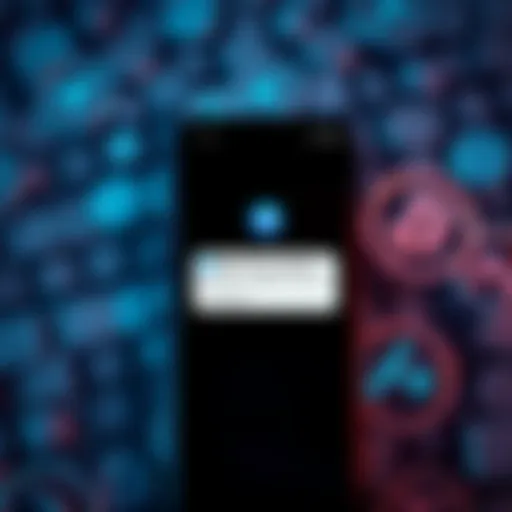 A smartphone displaying Telegram notifications about Hedera and HBAR mentions, set against a background of cryptocurrency symbols