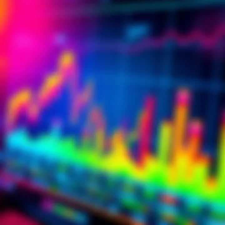 A colorful chart displaying real-time data trends created using Python code provided by Chat GPT.