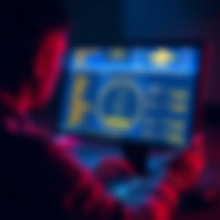 Person searching for their lost Apollo Cryptocurrency wallet with old login details on a computer