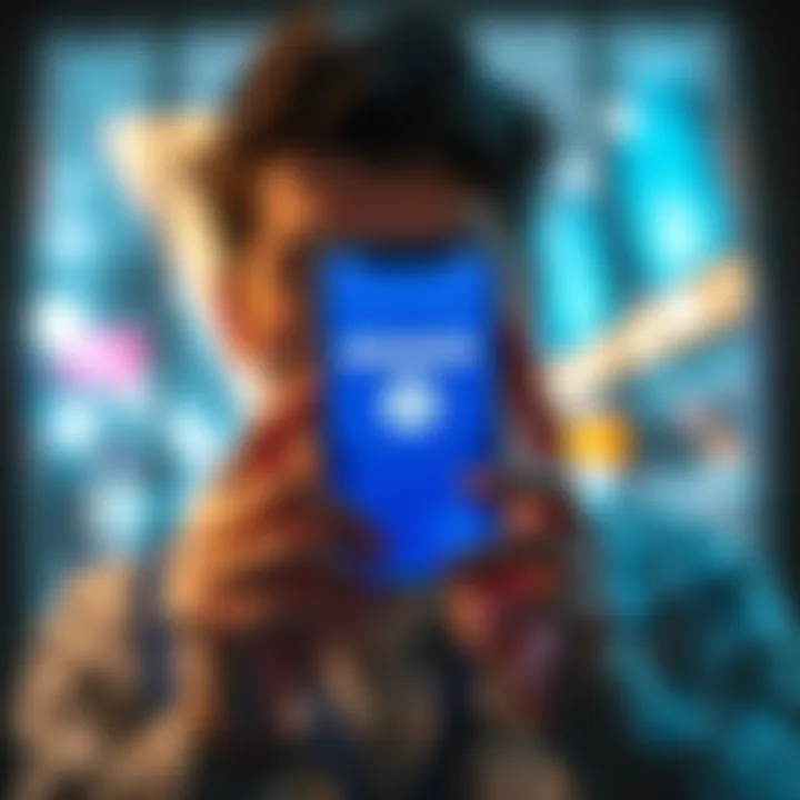 A person looks at their phone screen, trying to recover lost rewards points and offers after a device malfunction.