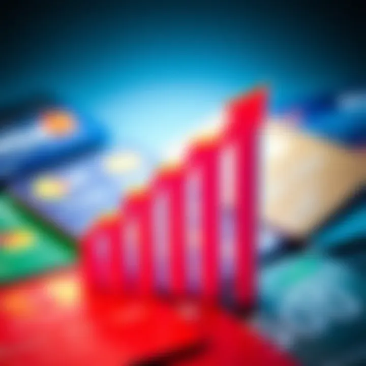 A graphic showing a rising bar chart symbolizing the increase in referral limit from 1,500 to 5,000, with credit cards in the background.