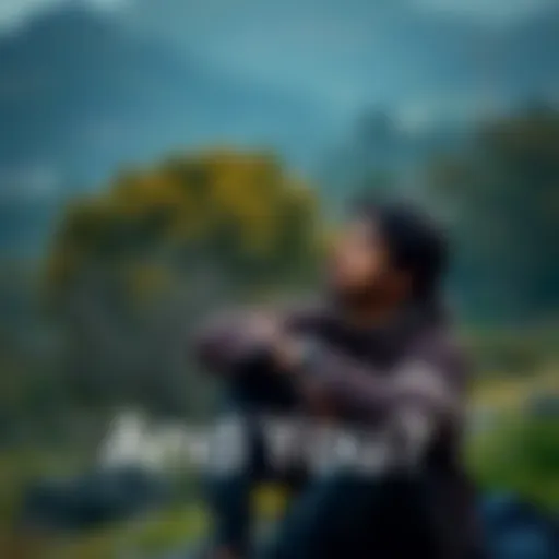 A person sitting with a thoughtful expression, pondering life choices, surrounded by nature.