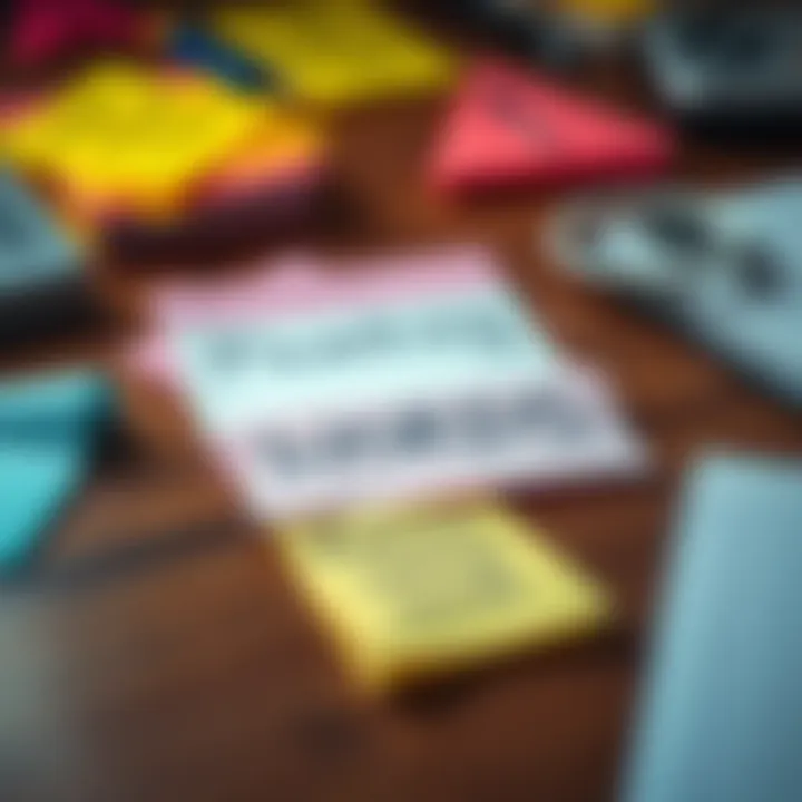 Reminder Notes on a Desk A close-up view of colorful sticky notes with important reminders on a wooden desk, emphasizing the act of marking words for personal accountability.