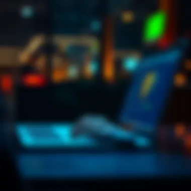 A person using a laptop to remove their wallet from MetaMask with attention to security.