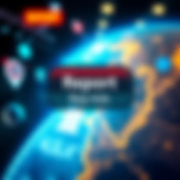 A screenshot showing the ad report button in Atlas Earth, highlighting its location on the screen