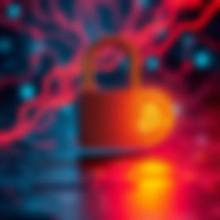 A visual representation showing a lock and a digital currency symbol, indicating security concerns in the crypto space related to the Retoswap exploit.
