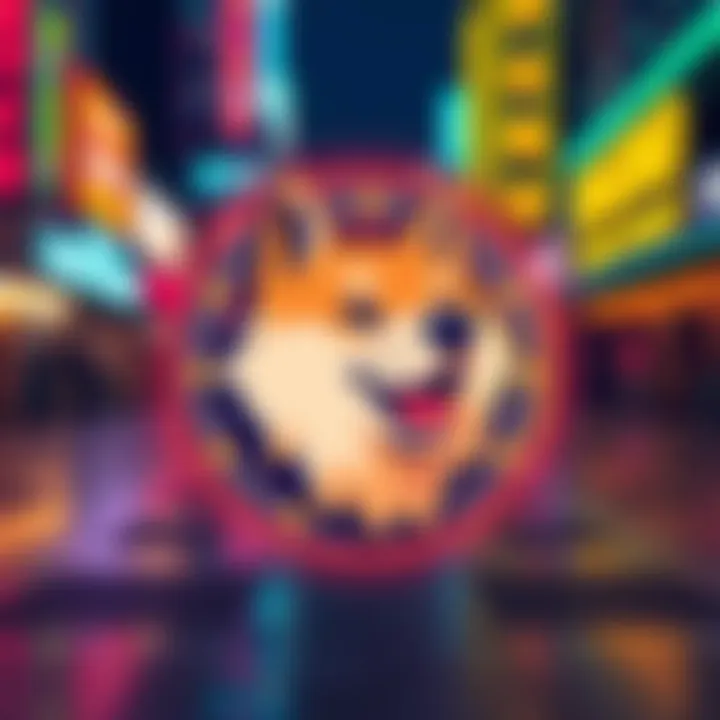 A new Dogecoin logo featuring Billy the Koinu, a playful dog character, designed with bright colors and a whimsical style.