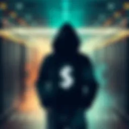 A graphic showing a hacker's silhouette with a dollar sign, representing the ransom demand against Revolut after a data breach.