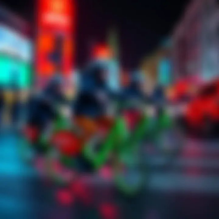 Londoners earning revpoints while riding lime bikes with Revolut and Uber branding