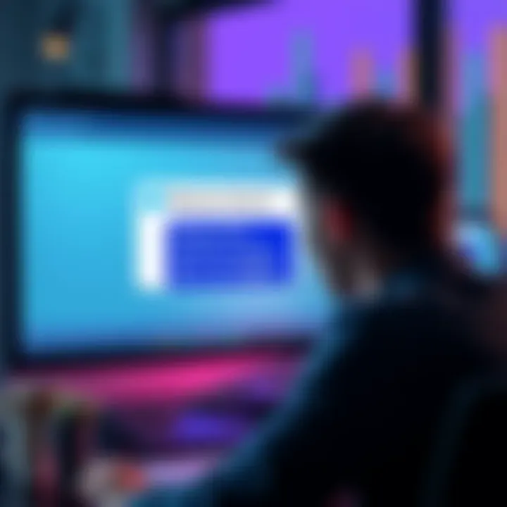 Revolut Account Closure Notification A computer screen displaying a notification about account closure due to tax residency issues, with a worried person looking at it.