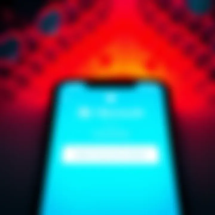 A smartphone screen displaying the Revolut app with a loading symbol and an error message about slow performance and crashes