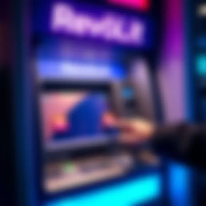 A person using a Revolut ATM in Spain with ease, pressing two buttons for card dispense