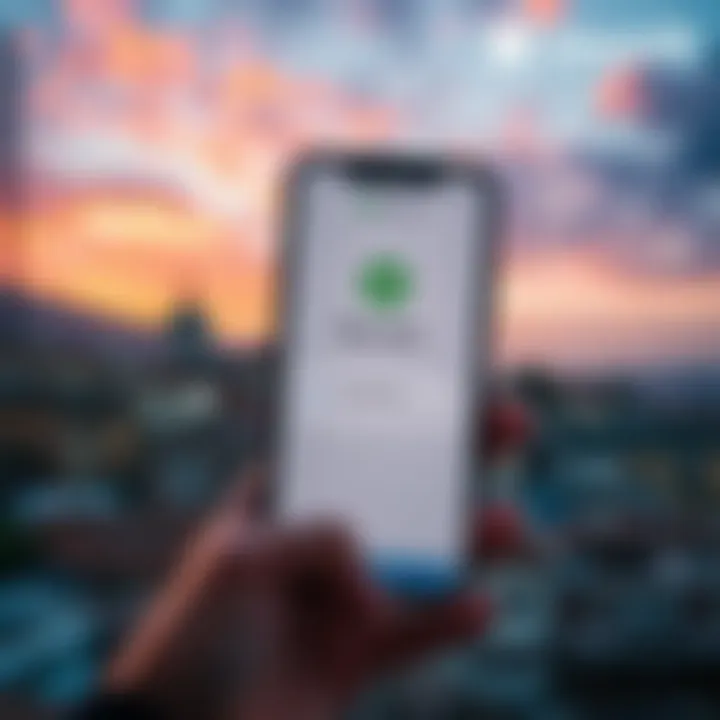 A smartphone displaying the Revolut app with a 'Pay Later' option highlighted, set against an Italian city skyline