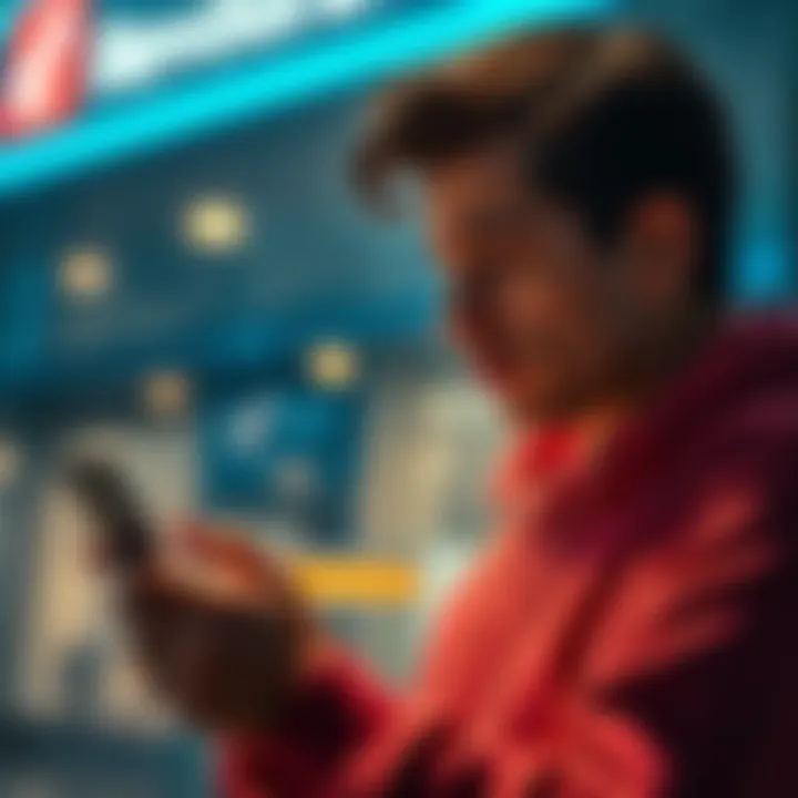 A person checking their phone to see a missing €1300 transaction in a banking app, looking confused and concerned.