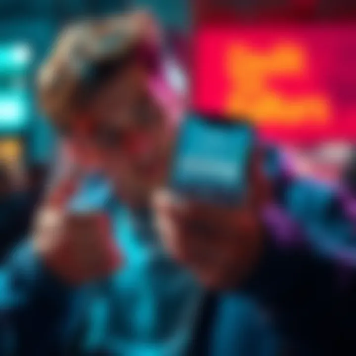 A frustrated person looking at their phone with a Revolut app open, showing a rejected transfer status.