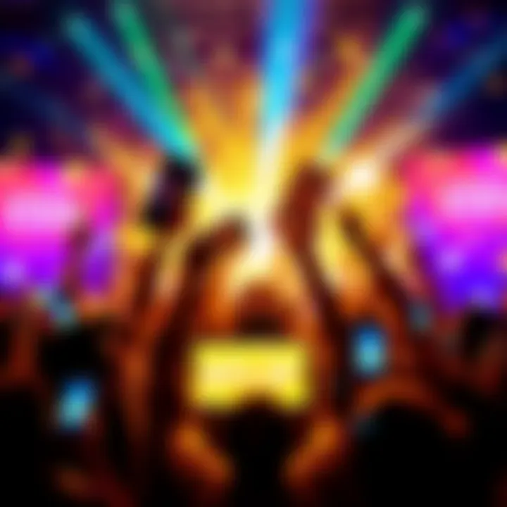 A group of people celebrating, holding up rewards and bonuses, with a vibrant background promoting Capital Surge offers.