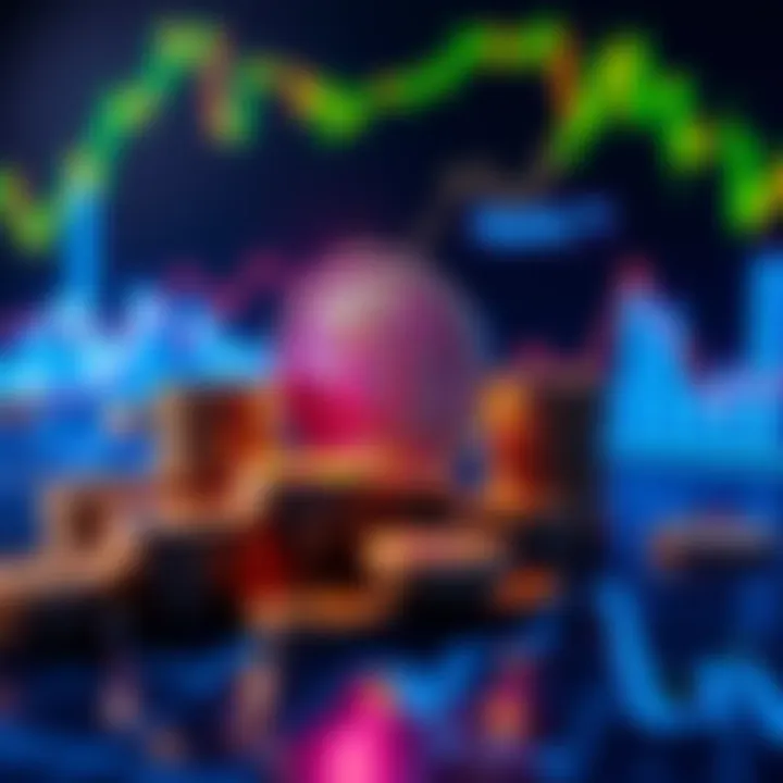 Ripple's logo with stacks of coins and a graph indicating growth in digital finance