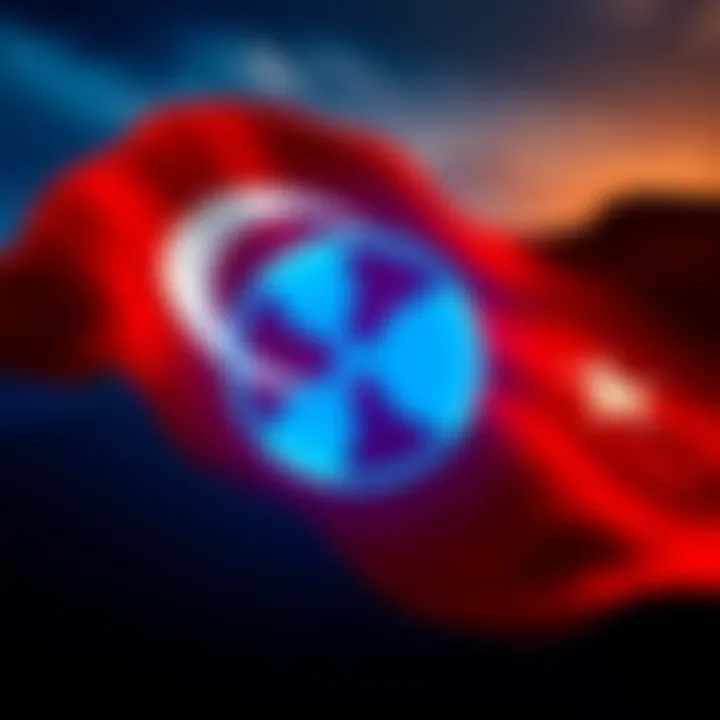 Ripple Partnership with Turkish Firms Ripple logo with Turkish flag background representing partnership