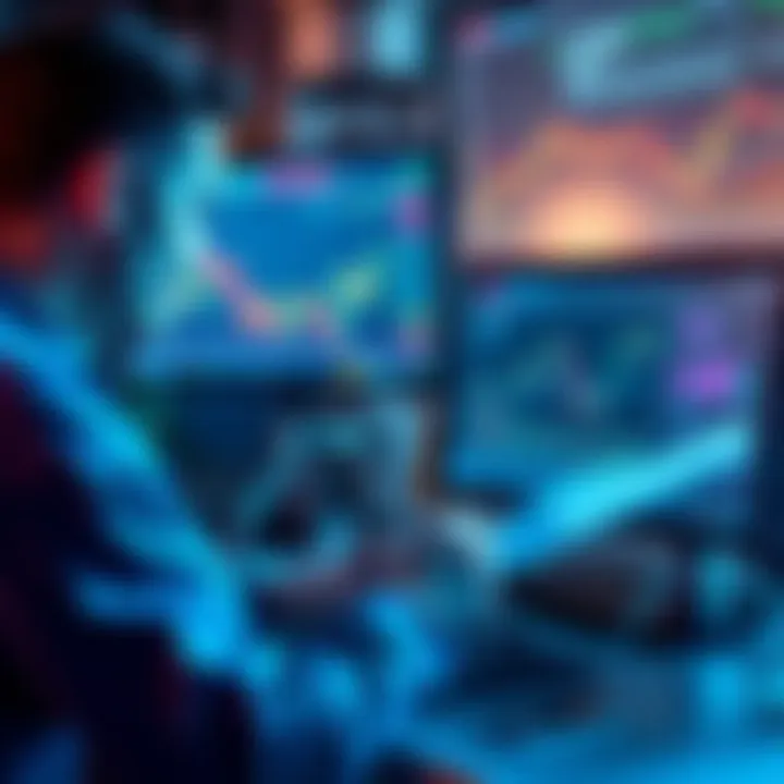 Risk Management for Ethereum Trading A graphic showing a trader analyzing charts and setting stop-loss orders to manage risk while trading Ethereum.