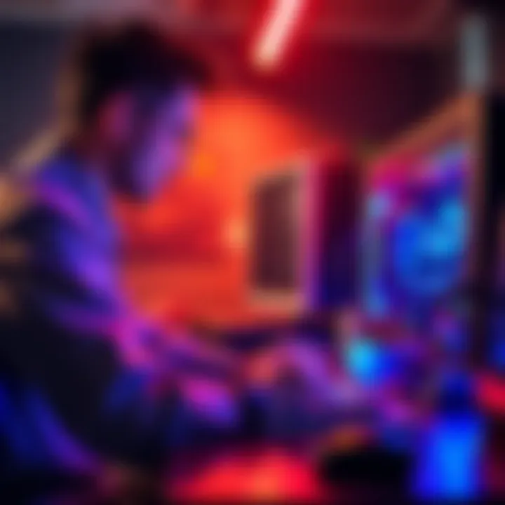 Person setting up a computer to run a node for Pi cryptocurrency