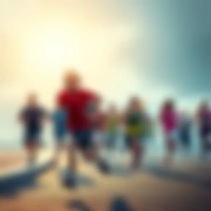 People participating in a contest to guess a secret number related to a step target for a chance to win prizes.