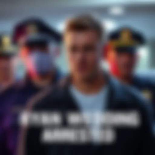 Former Olympian Ryan Wedding being escorted by police during his arrest related to a cryptocurrency scam