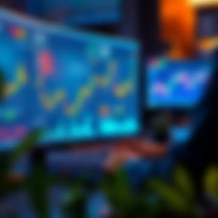 A person analyzing financial charts on a computer, representing safe yield farming strategies in decentralized finance