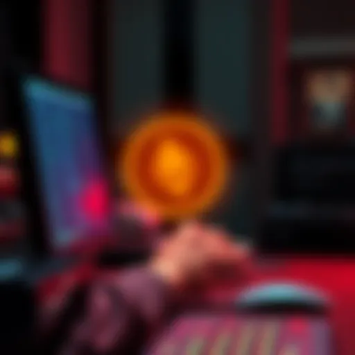 A person using a computer to swap cryptocurrency for Monero while ensuring wallet privacy