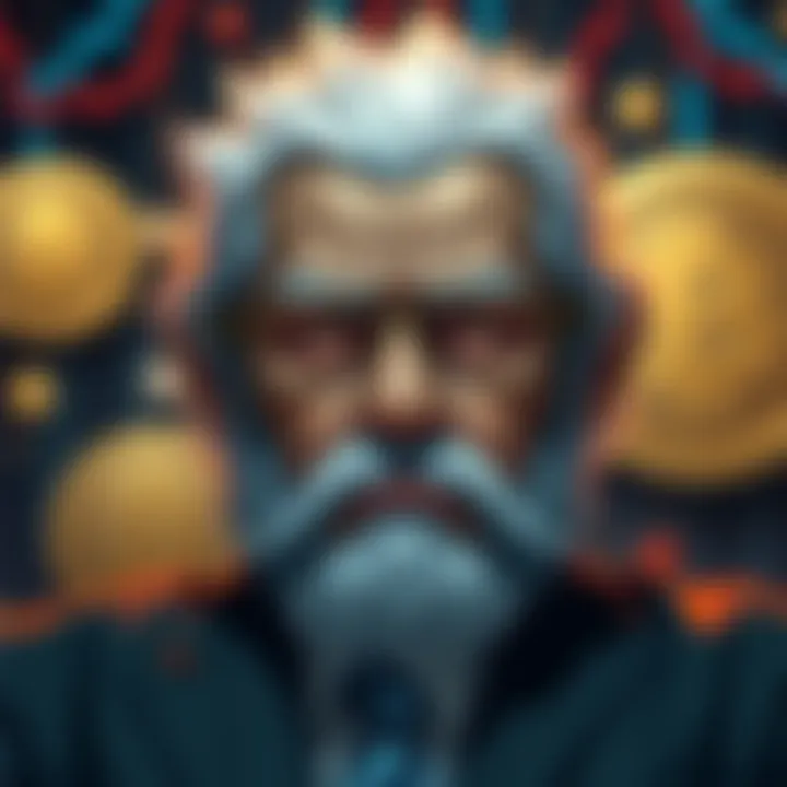 A graphic showing Satoshi Nakamoto with a frown, symbolizing disapproval of Jeffrey Epstein, alongside crypto symbols in the background.