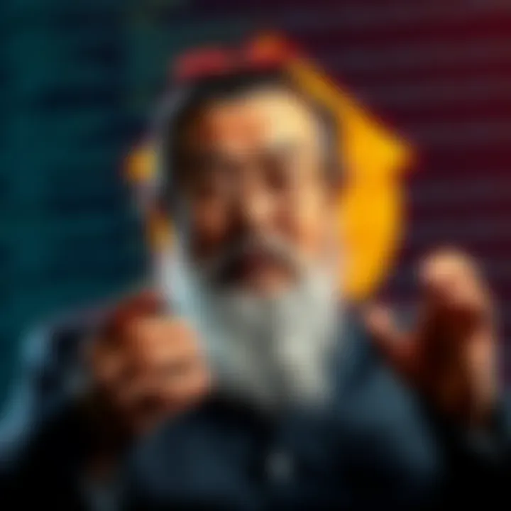 Satoshi Nakamoto discussing Bitcoin Satoshi Nakamoto sharing insights about the creation of Bitcoin, with code snippets in the background