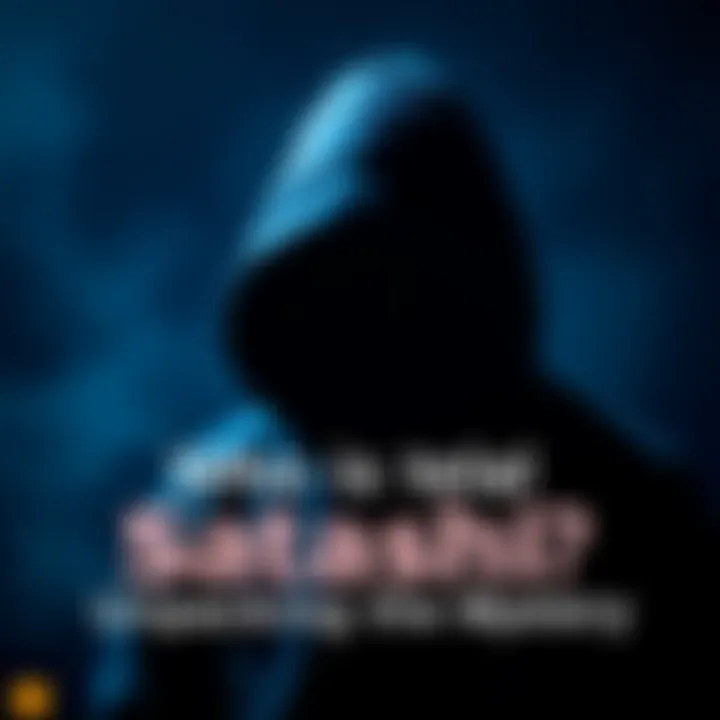 A dark silhouette of a person wearing a hood, symbolizing anonymity and the mystery surrounding Satoshi Nakamoto's identity.