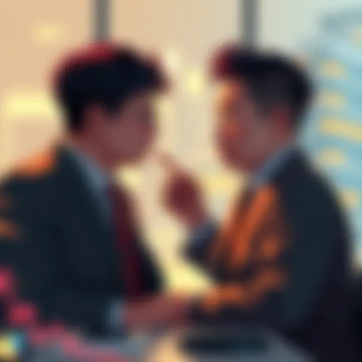 Saylor Moon Cautions Butters Saylor Moon warns Butters about market risks during a discussion.