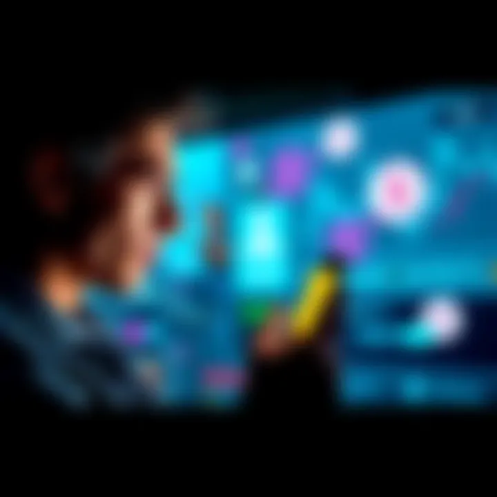 A person looking frustrated while viewing their phone, surrounded by icons representing money and scams