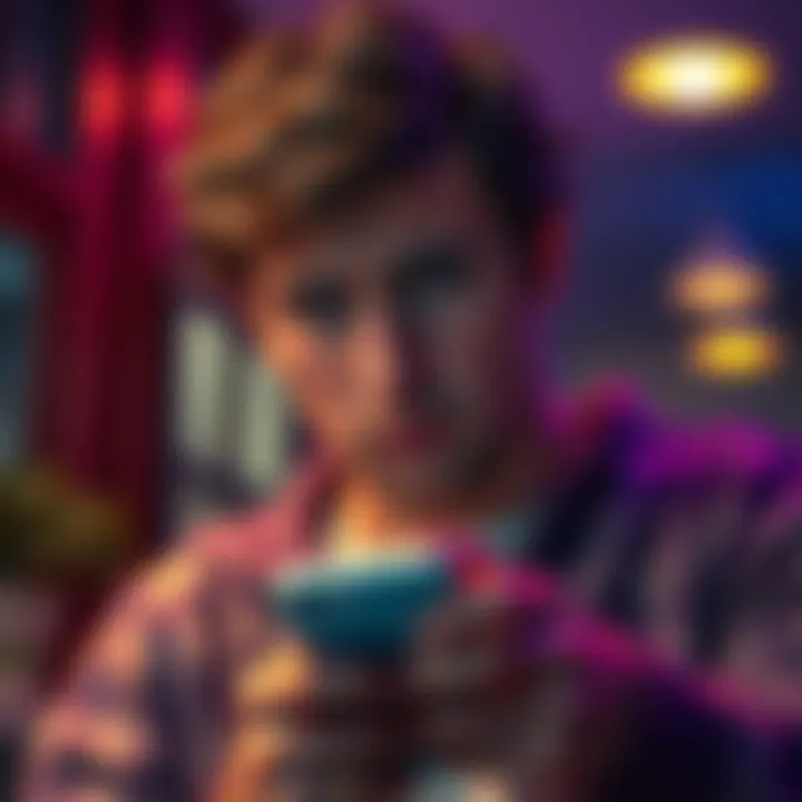 A worried person looking at their phone, reflecting on being scammed after sending money online for goods, with a furrowed brow.