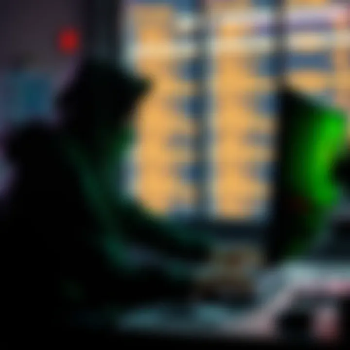 A person sitting at a computer, sending fake tokens to trick others, symbolizing address poisoning attacks.