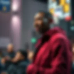 Scottie Pippen speaking to an audience about success in basketball and life.