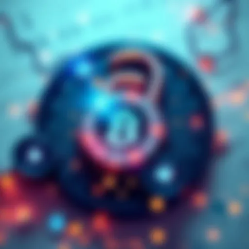 An illustration showing a digital lock symbolizing self-custody and finance elements representing decentralized finance, with a background of regulatory documents.