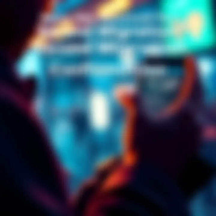 A person checking their phone for updates on their second migration confirmation status