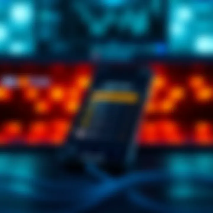 A smartphone displaying a self-custody wallet app with payment options and cryptocurrency symbols on the screen.