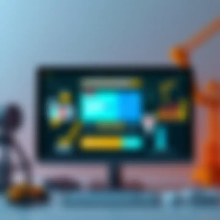 A computer screen displaying various self-hosted website platforms with construction-themed elements.